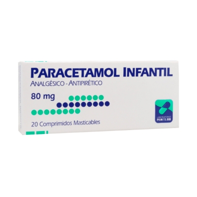 Imagen de Paracetamol 80 mg x 20 comprimidos masticables