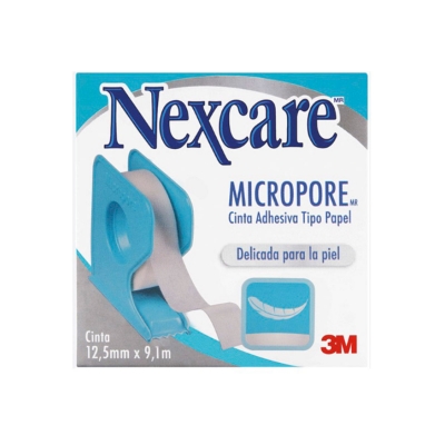 Imagen de Nexcare micropore tela adhesiva 12,5 mm x 9,1 mts con caja